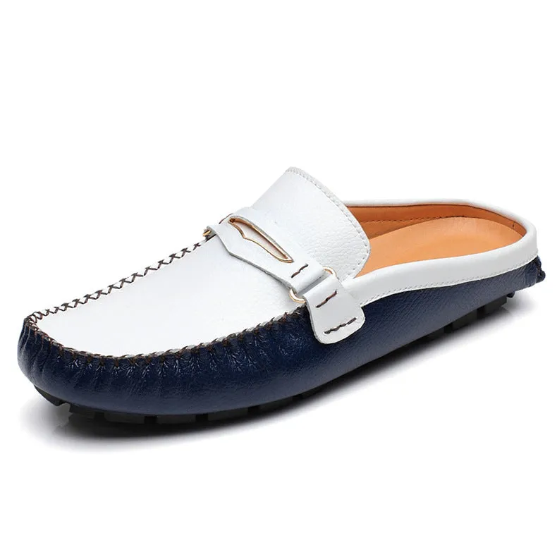 men's leather breathable peas casual shoes